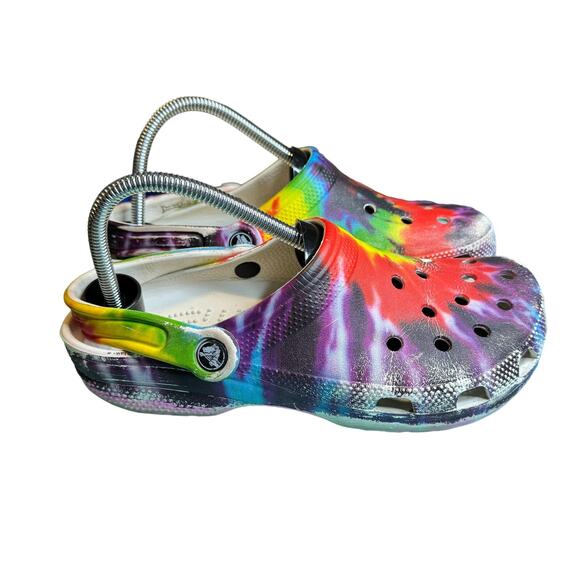 Crocs Classic Tie-Dye Slide On Clogs Men Size 7 Women Size 9 - Picture 4 of 7